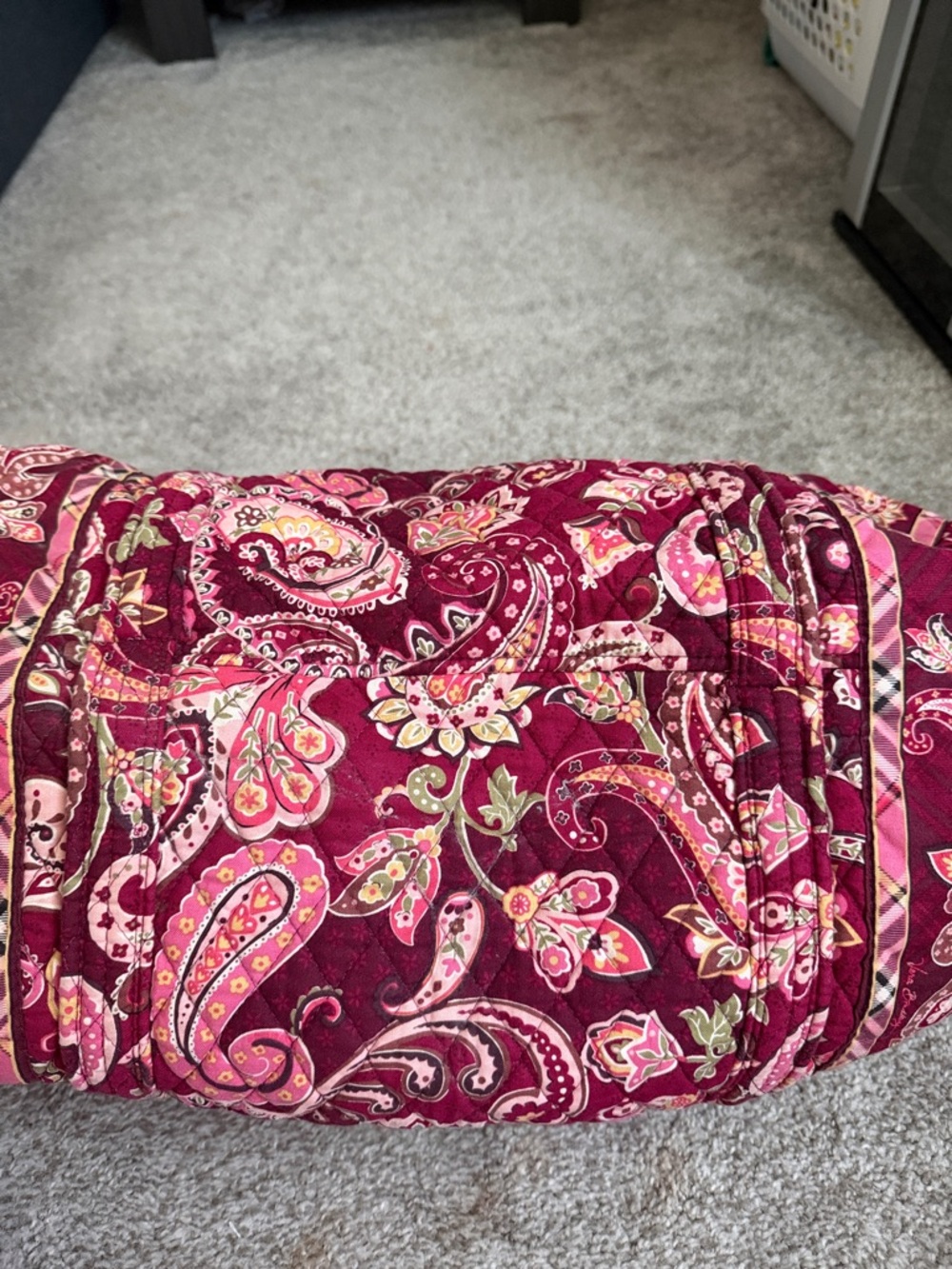 Vera Bradley tote bag is in the retired "Piccadilly Plum" pattern - Picture 4 of 7